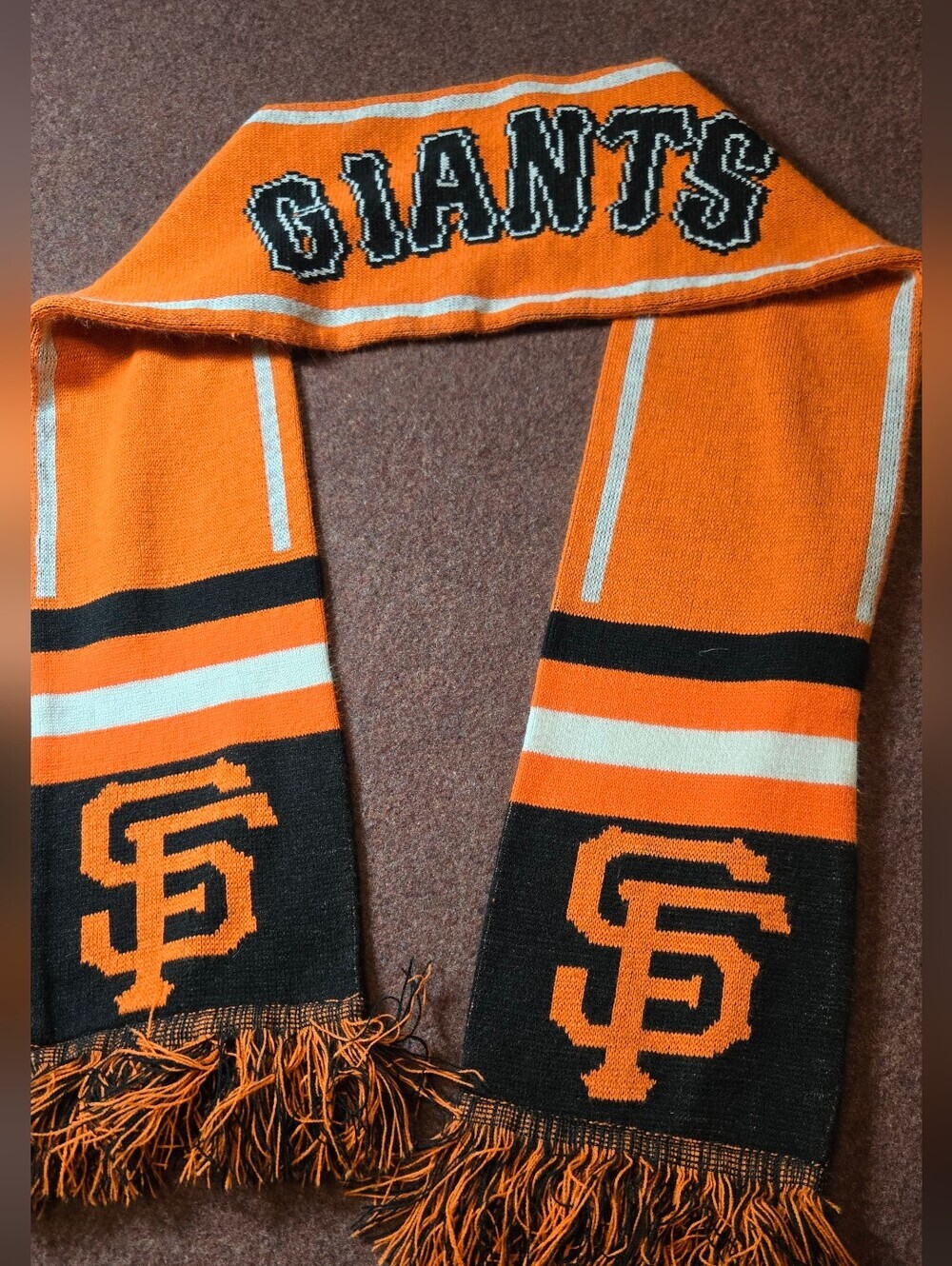 San Francisco Giants MLB Scarf 64in Balck And Orange